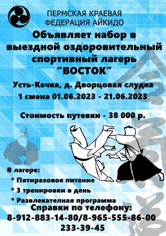 Итоги летнего лагеря Айкидо 2023
