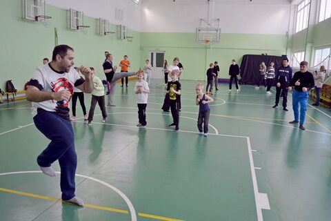 Тренировка по Айкидо и боксу