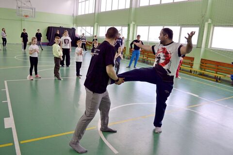 Тренировка по Айкидо и боксу