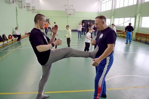 Тренировка по Айкидо и боксу