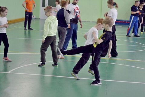 Тренировка по Айкидо и боксу