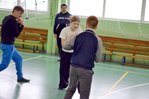 Тренировка по Айкидо и боксу