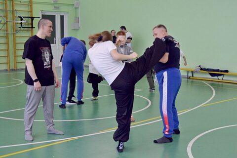 Тренировка по Айкидо и боксу